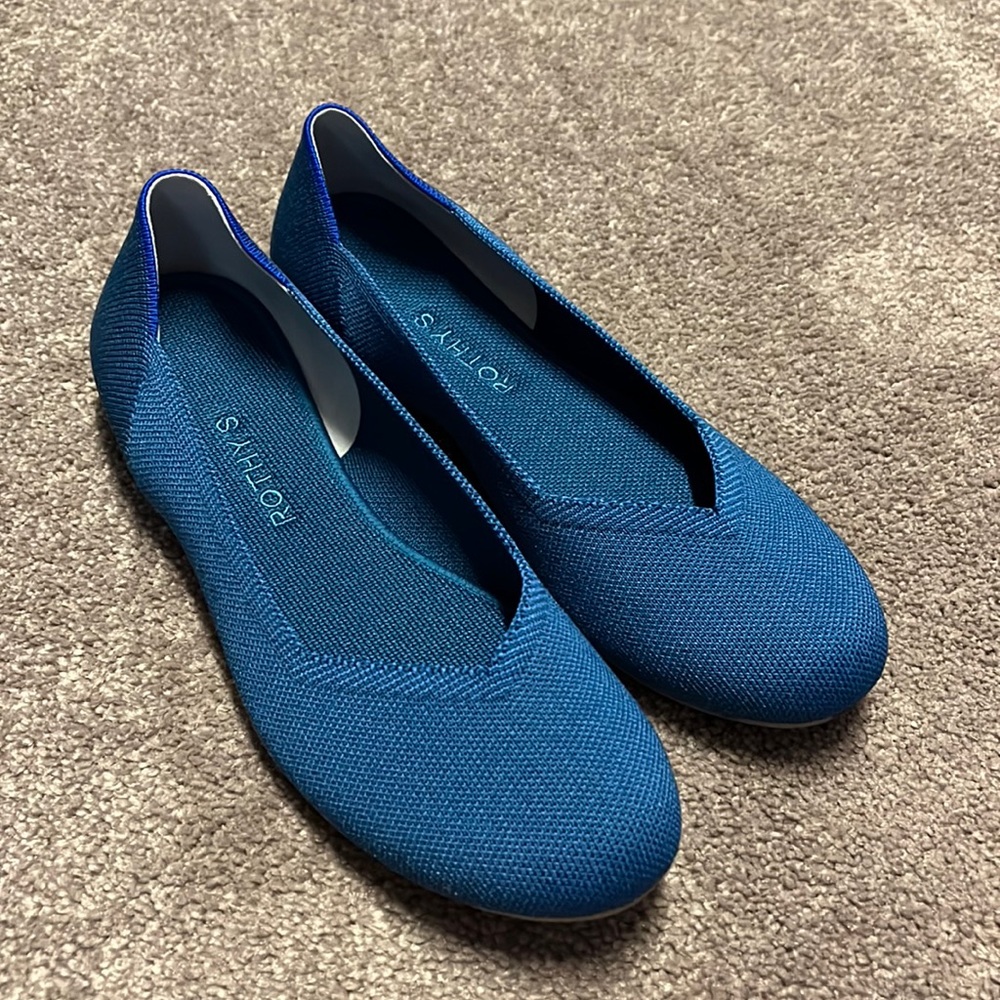 Rothy’s ocean blue flats